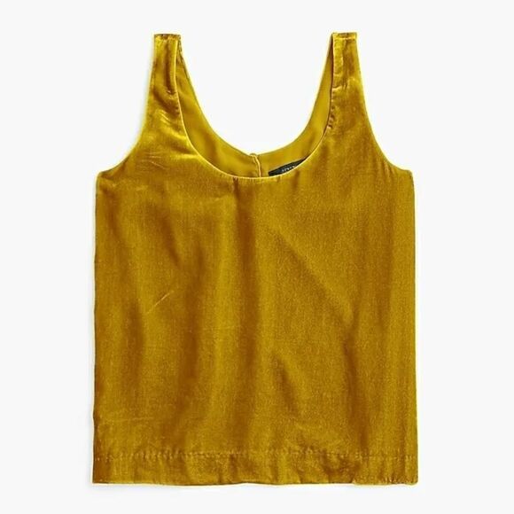 J. Crew Vintage Gold Pullover Sleeveless Velvet Top 6 Coastal Cowgirl Boho - Picture 15 of 15
